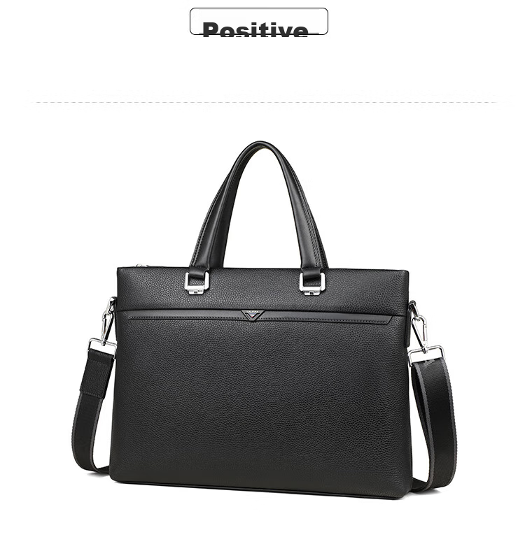 L'ALPINA Italian Briefcase, Men's Leather Handbag, Laptop Business Crossbody Shoulder Bag 15