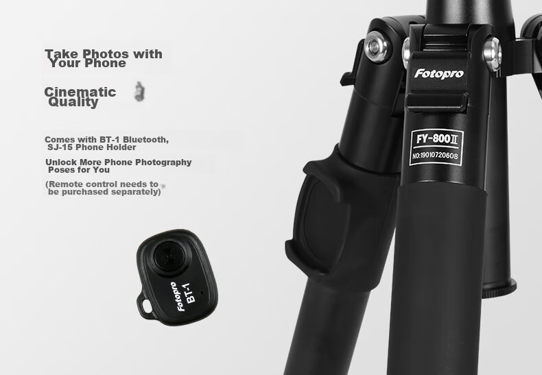 Fotopro FY-820 Smartphone Selfie Live Streaming Tripod, Camera Photography Tripod, Rose Gold 14