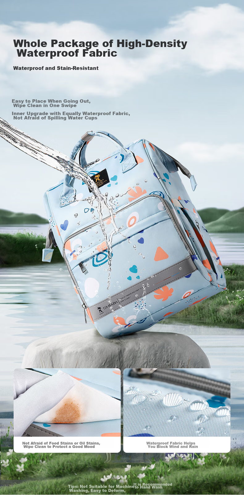 Xinandai Mommy Bag, Work And Travel Backpack, Multifunctional Large Capacity Maternity Bag, Fashionable Handheld Backpack 11