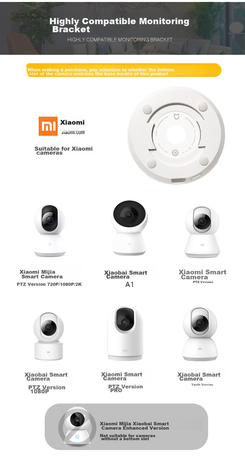 Trendsetter Compatible with Yingshi Camera Bracket, No Drilling Required, Suitable for C6c/h6c/cp1/H4/c6wi/C6T/C7, Qingxiaodou D220/D210 Surveillance Fixed Wall-Mounted Hanging Inverted Bracket 4