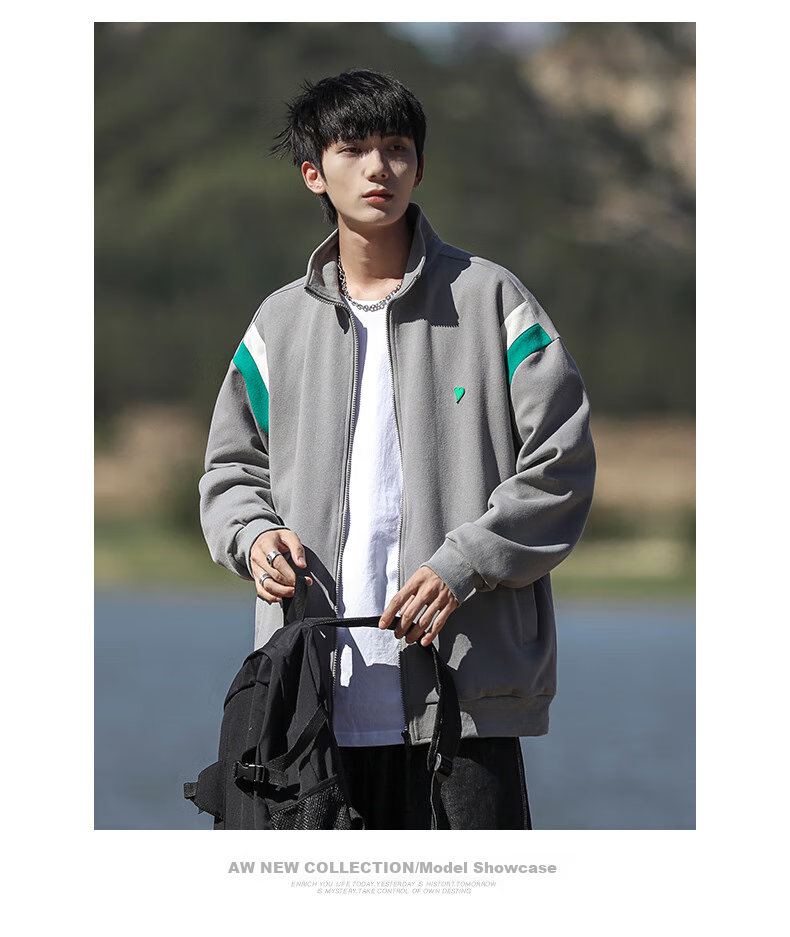 Foss Phil Washed Vintage Denim Jacket Men Spring Autumn Casual Youth Loose Retro Coat Q2481 Vintage Blue M 6