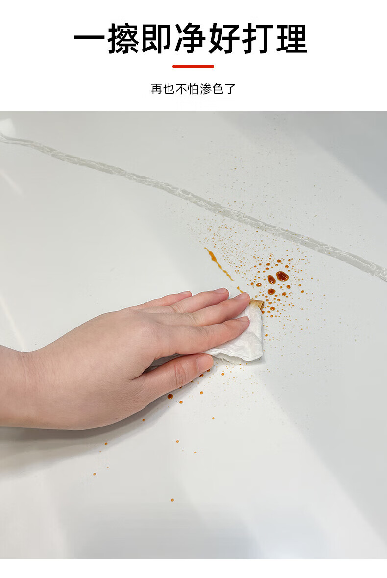 Xiruo Rock Slab Dining Table Protective Film, Heat-Resistant, High-Temperature Resistant, Coffee Table Marble Countertop Furniture Film, Desk Surface Protection Film 5