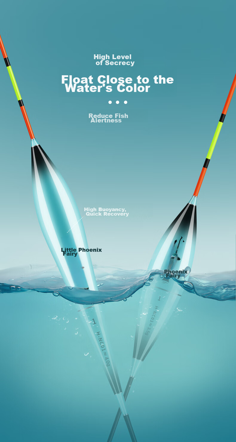 Xiaofengxian Qiao Zui Xing Cheng Piao H-NC, High-Sensitivity Fishing Float, Eye-Catching, Thickened, for Big Fish, Grass Carp, Silver Carp, Bighead Carp Float 7