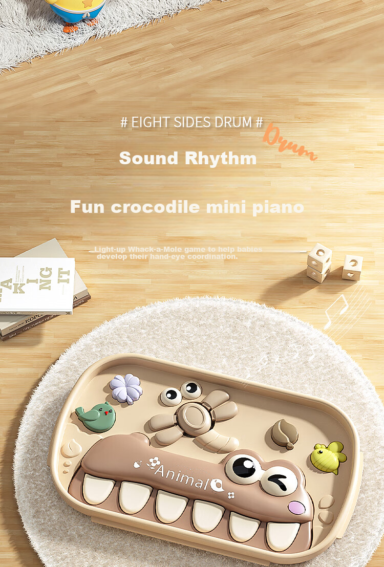 AoZhiJia Baby Toys, 1-3 Years Old, Pat Drum Game Table, Hand Drum, Polyhedron Educational Toy, Baby Birthday Gift 11