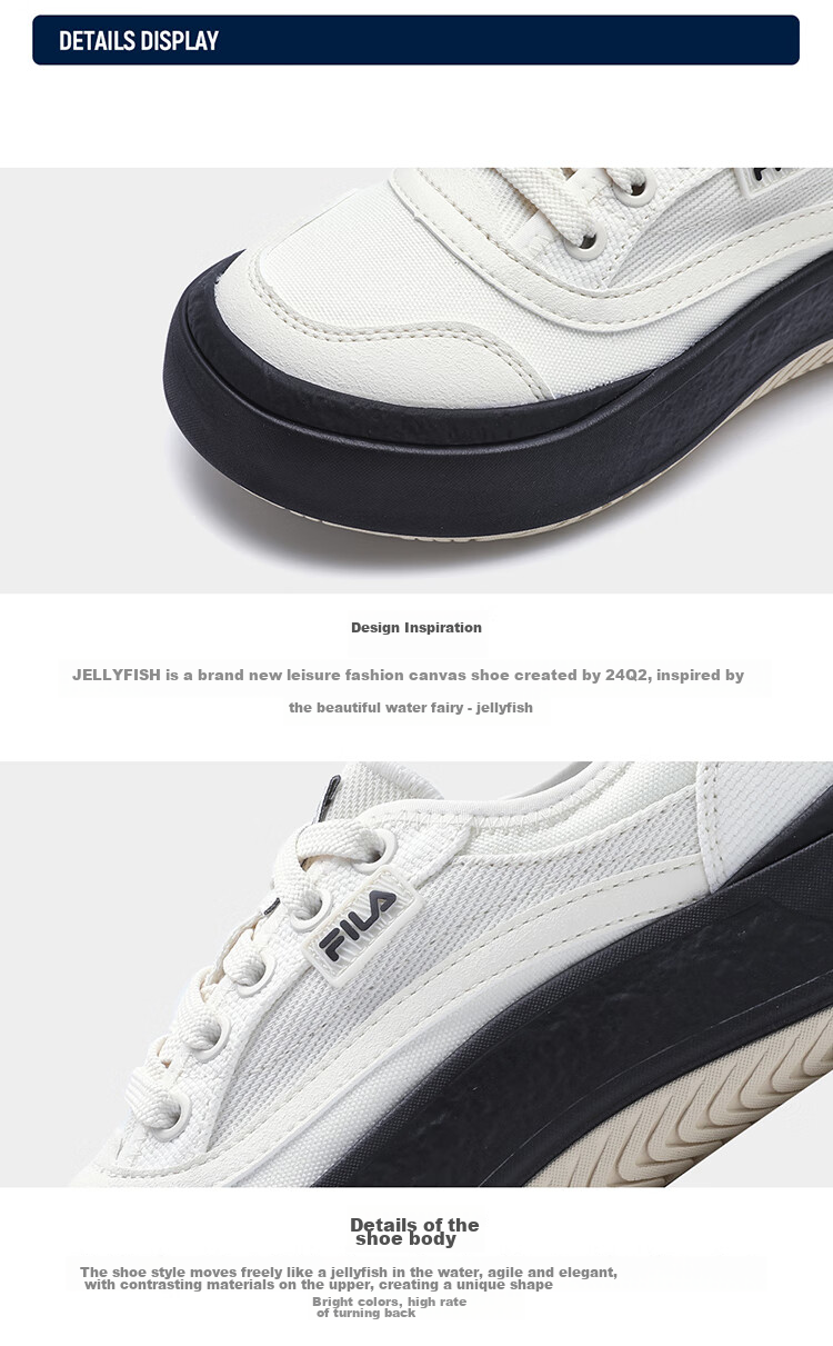 FILAFILA Official Women's Modern Fashion Retro Canvas Casual Shoes 23