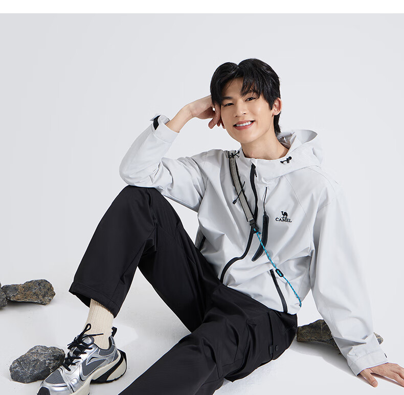 CAMEL Men's Cargo Pants, Wide-Leg Style, Wang Junkai's Same Style, Spring And Summer Soft Shell Straight-Leg Casual Trousers M14CAWI644 18