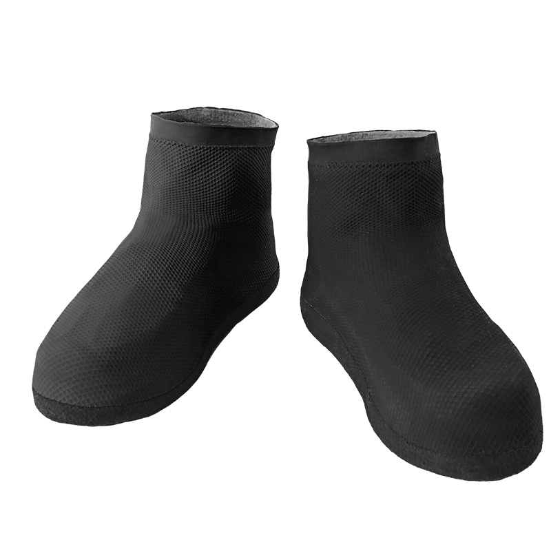 FOOTOPPO Latex Mesh Waterproof Rain Shoe Covers Silicone Non-Slip Wear-Resistant Thickened Snow Rain Shoe Covers for Men