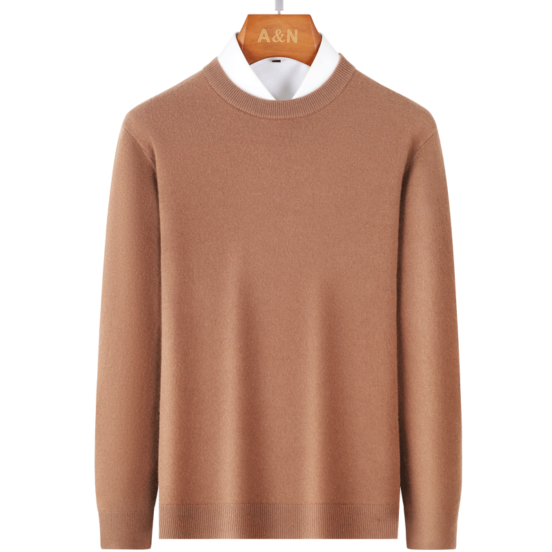 Antonio 100% Wool Crew Neck Soft Comfortable Thickened New Men's Pullover Warm Wool Sweater