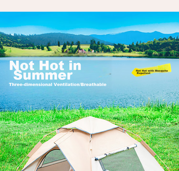 TAN XIAN ZHE Fully Automatic Sun Protection Tent, Outdoor Camping No-Setup Tent, Family Outing Camping Tent 5
