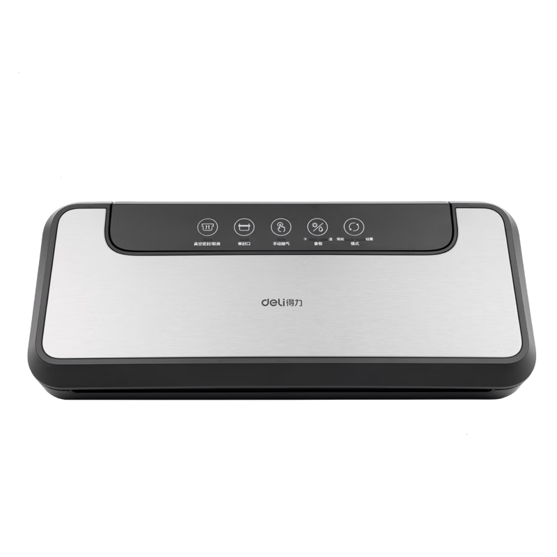 Deli Household And Commercial Vacuum Sealer, Small Vacuum Packaging Machine, Food Sealing Machine, Fully Automatic Vacuum Machine, Dry And Wet Dual-Use Fresh-Keeping Packing Sealer, Double Pump High-Efficiency Vacuum