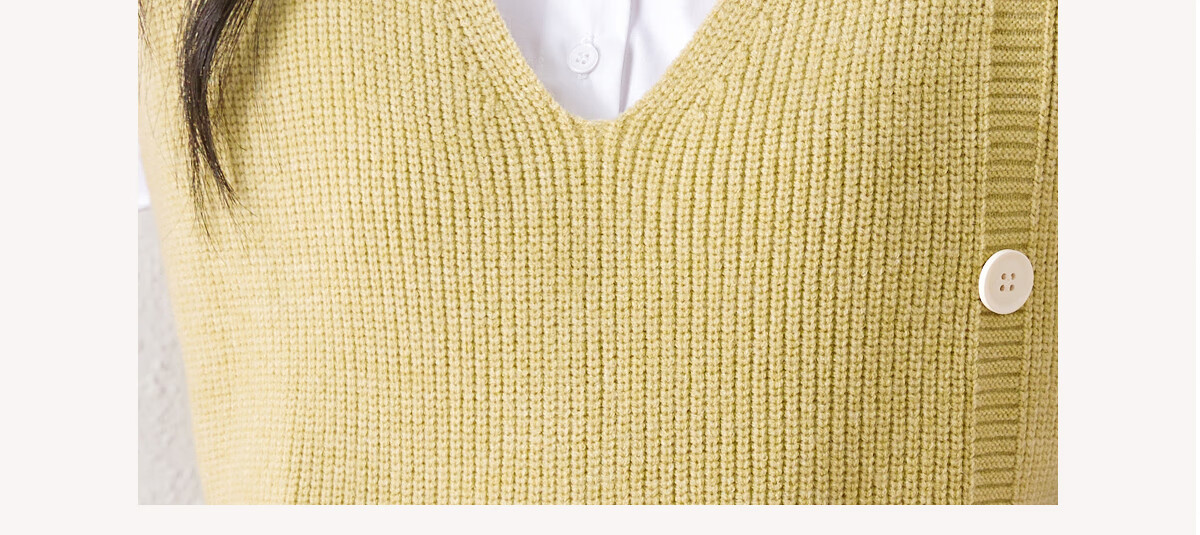 Chushen Spring and Autumn Women's Knitwear Fashion Versatile V-Neck Layered Knit Vest S141Z5023 4