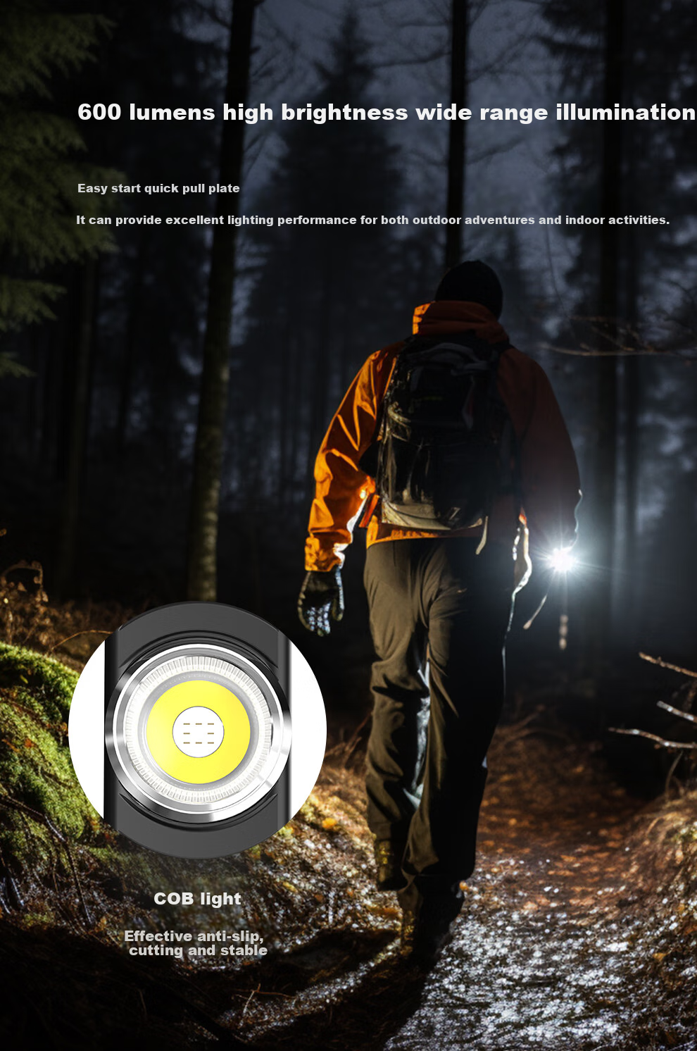 KLARUS EDC Flashlight, Upgraded High-Intensity Rechargeable Long-Range Ultra-Thin Dual Light Source Outdoor Magnetic Portable Light E5 5