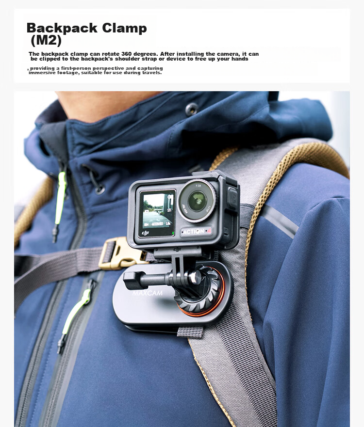 MAXCAM Suitable for DJI Osmo Action 6/5/4/3 Pro Action Camera, Car Nano Adhesive Suction Cup Glass Fixing Car Mount Accessory 3