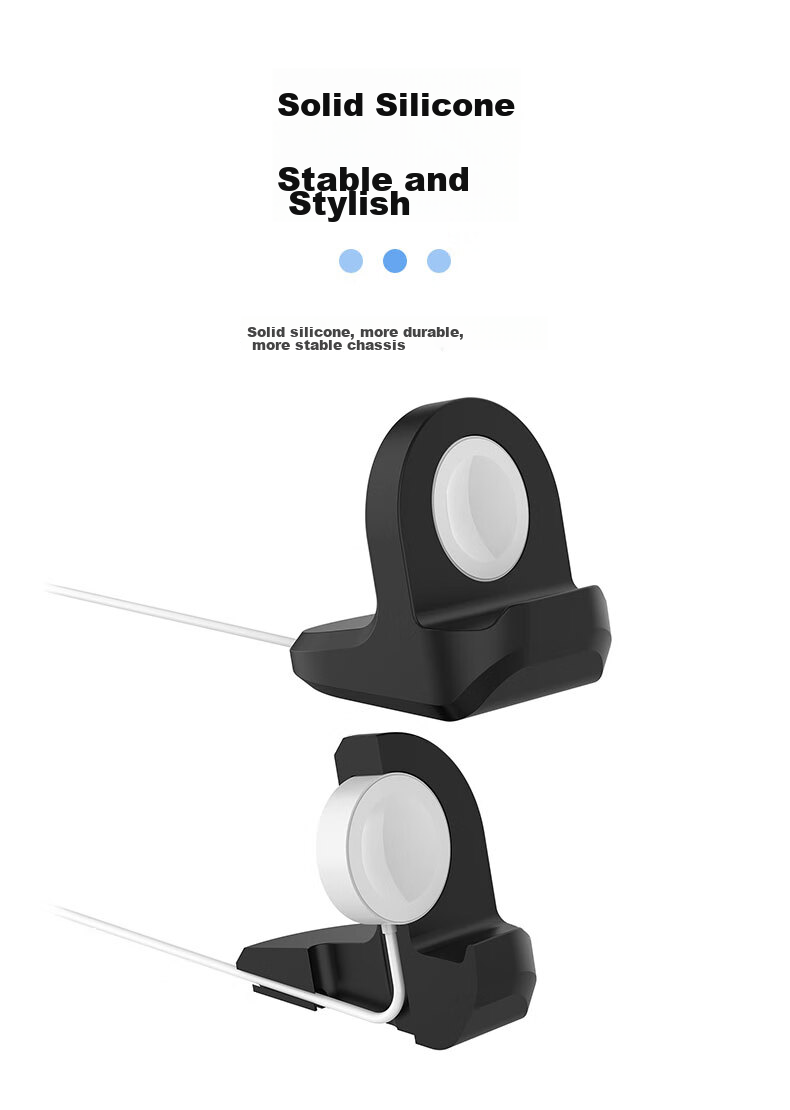 KMaxAI Wireless Charging Stand for Apple Watch, Compatible with IWatch Series 12/SE3/11/9 Ultra4/3, Silicone Base Holder, White 5