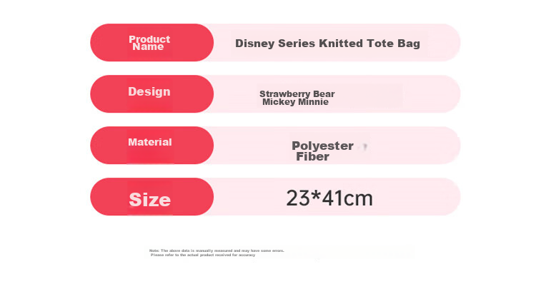 Disney Handbag, Women's Bag, Fly-Knit Bag, Tote Bag, Cute Small Purse, Birthday Gift for Women, Mickey Mouse 14
