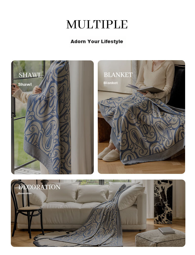 Fanyejia Luxury Airplane First-Class Cabin Blanket, Sofa Nap Throw, High-Quality Coverlet, Car Blanket, Mid-Autumn Festival Gift 6