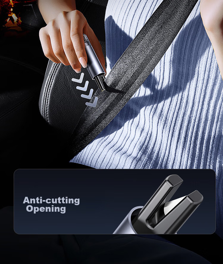 UGREEN Car Escape Tool, Window Breaker, Safety Hammer for Vehicles, High-Impact Seat Belt Cutter, Emergency Rescue Kit 10