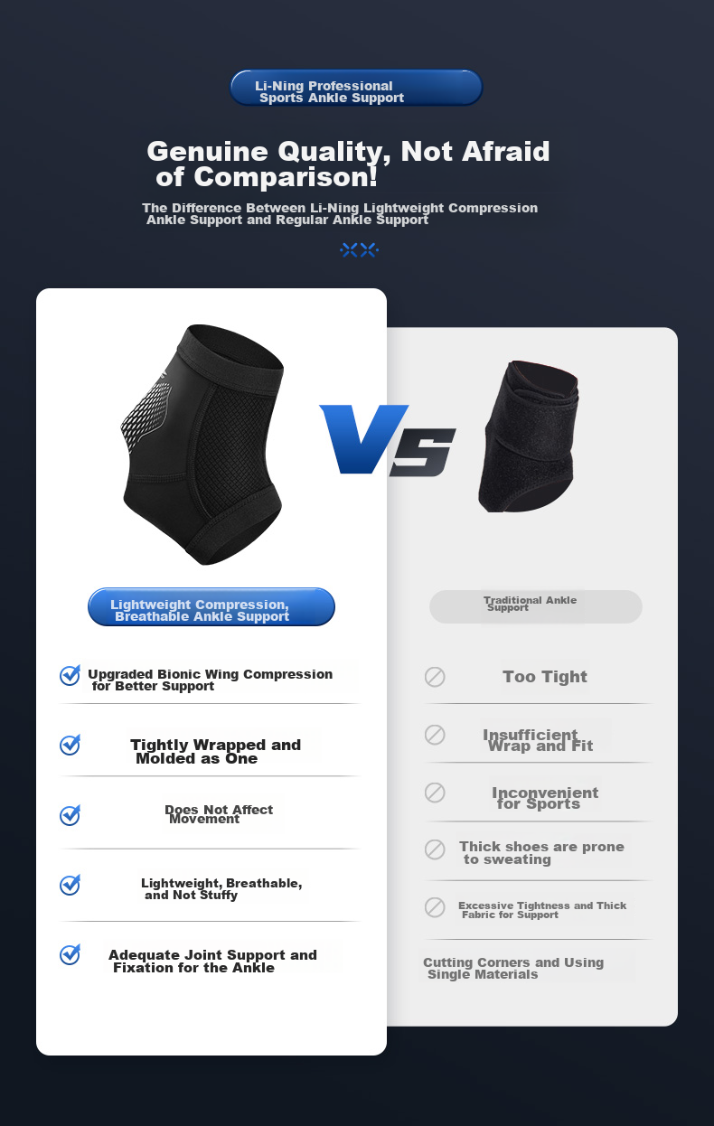 Li-Ning Ankle Brace, Anti-Sprain Foot Protector, Post-Injury Support for Wrist Sprains, Lightweight Basketball Sports Ligament Injury Protectio 4