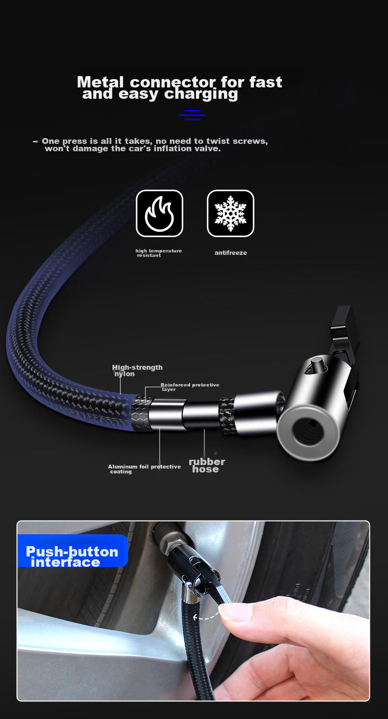 Jumu Car Air Pump And Vacuum Cleaner Combo, Portable Electric Tire Inflator with High Power for Car Use 11