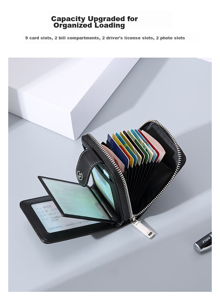 GOLF Card Holder, Men's Printed Multi-Card Slots, Bank Card Sleeve, Zipper Business Card Holder, Women's Card Case, Driver's License Holder, Wallet 8