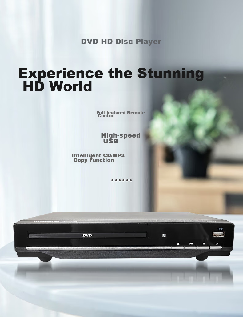 Malata DVD Player, Disc Player CD Machine VCD DVD Optical Drive Player, Video Disc Player, USB Music, Black 1