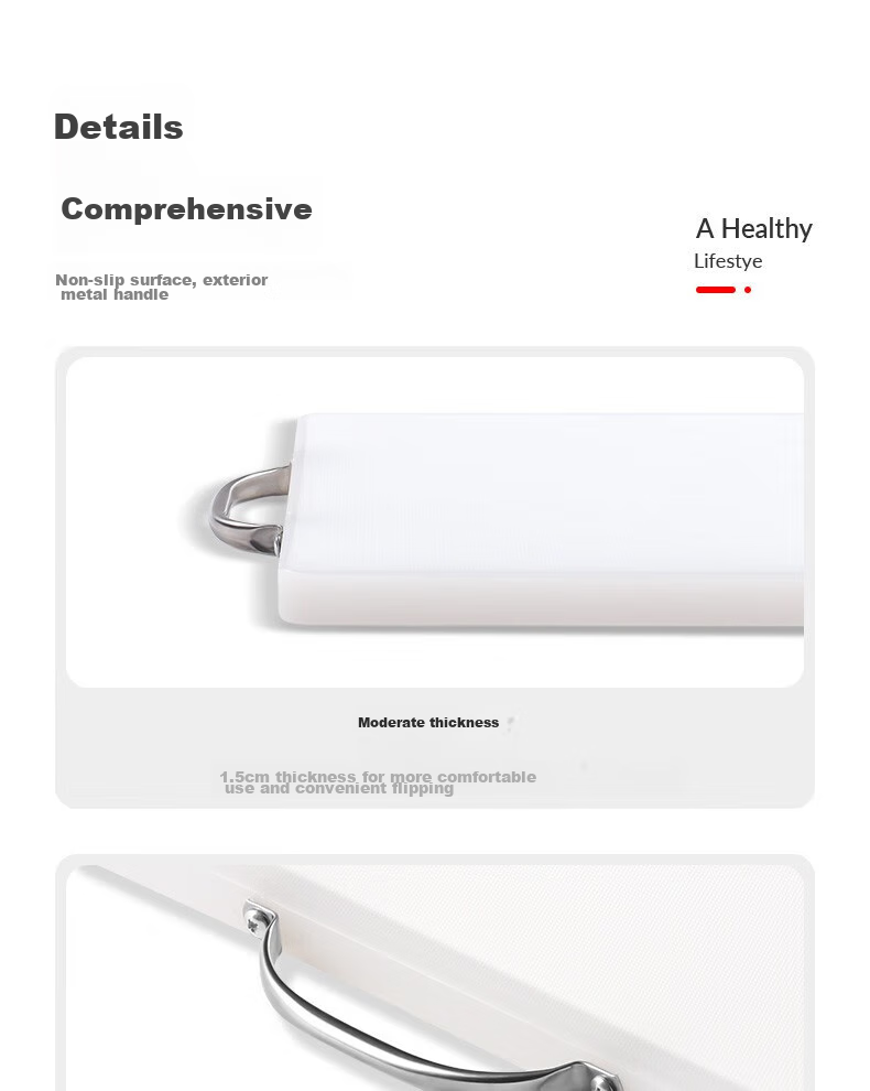 Baijie Food Grade Cutting Board PE Plastic Chopping Board Double-Sided Antibacterial Extra Large 54*35*2CM 15