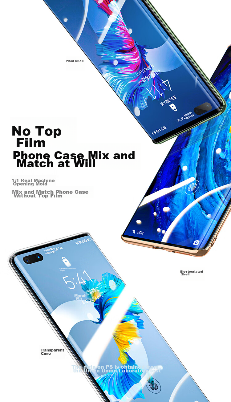 UGREEN Screen Protector for Huawei Mate40 Pro, Hydrogel Film, Compatible with Mate40 Pro+/RS Porsche Design, Full Coverage Anti-Fingerprint Protective Soft Film, 2 Pieces 13