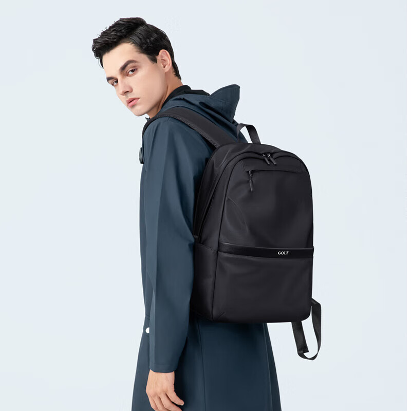 GOLF Laptop Backpack for Men, 17.3-Inch, Huawei Notebook, Business Travel Backpack, College Student Schoolbag, Black