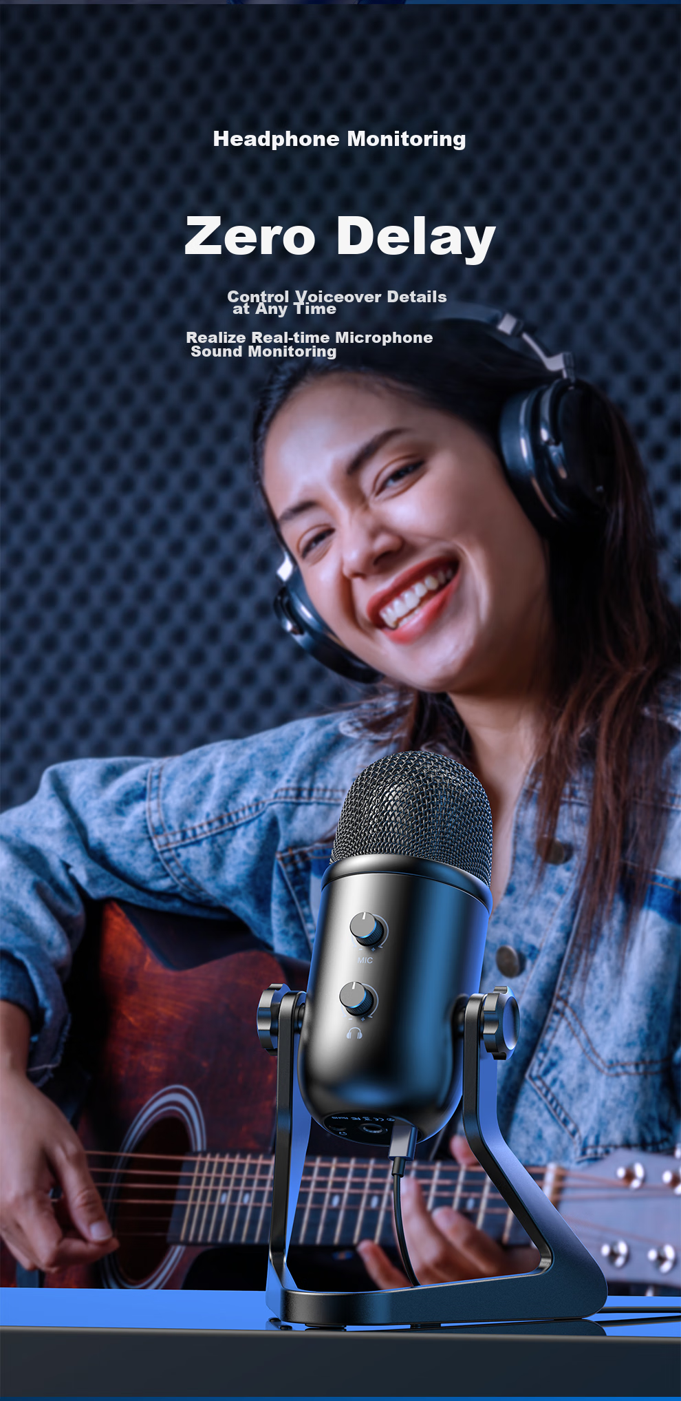 FIFINE Microphone Recording Equipment, Condenser Noise Reduction, Computer USB Wired Microphone, Live Streaming Karaoke Recording Video Dubbing Course Monitoring, Desktop Professional Sound Card Recording Microphone K678 10