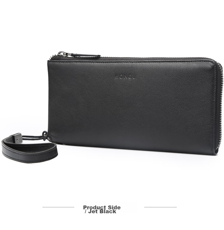 HONGU Handbag, Top-Grain Leather Men's Clutch, Long Wallet for Men, Gift Box Packaging, Birthday Present 18