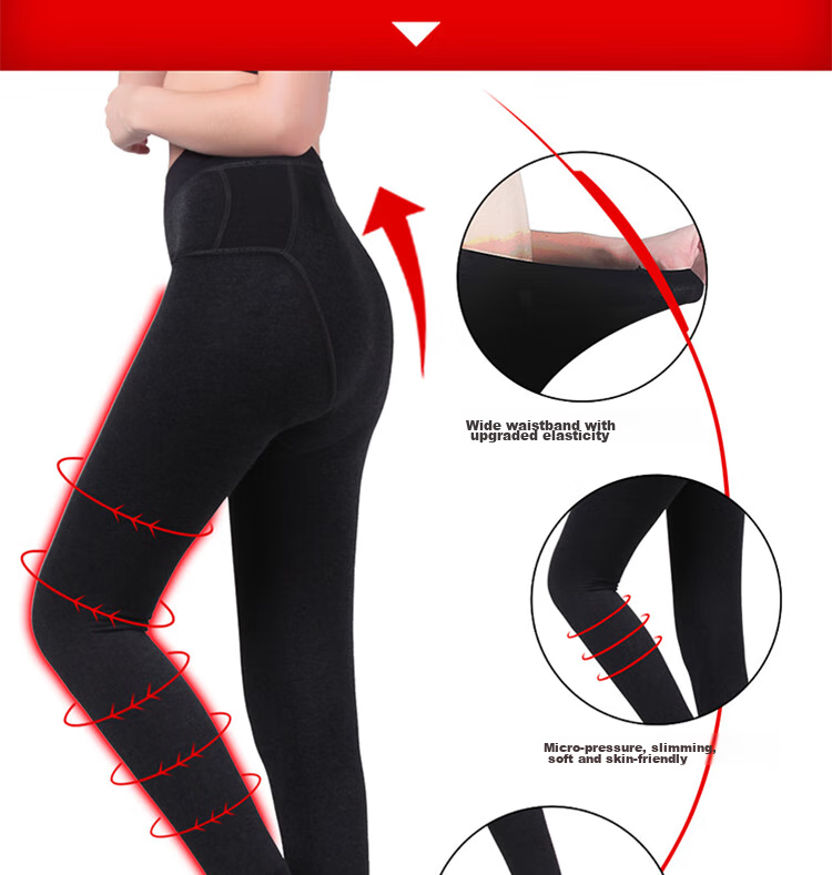 Afandi Thick Warm Pants And Socks for Women, Comfortable Cotton-Like Fleece Slimming Base Layer Leggings And Socks [2024 Fall New Product] 9