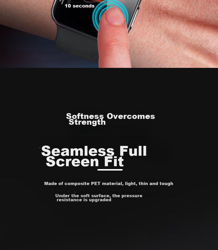 ESCASE [Two-Pack] Apple Watch Screen Protector Compatible with S8/SE2, Universal for Apple Watch 7/6/5/4, 41/40mm Full Coverage Anti-Scratch Anti-Fingerprint Hydrogel Soft Film 12