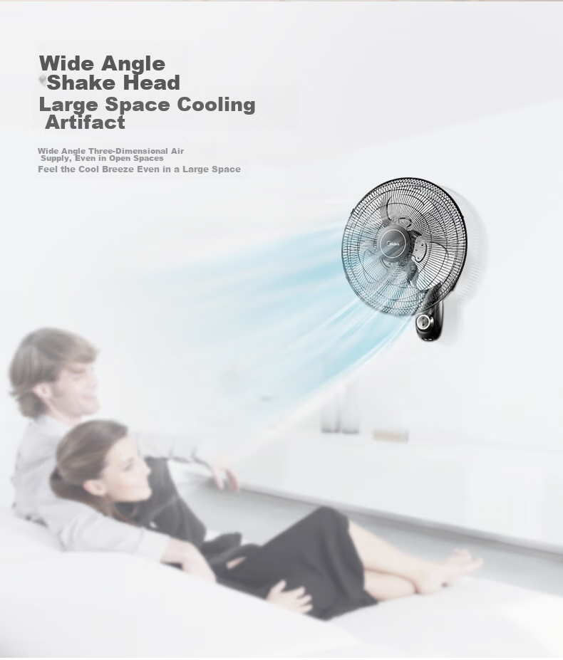 Midea Wall-Mounted Industrial Metal Fan, Commercial Wide-Angle Oscillating High-Volume Wall-Mounted AC Fixed-Frequency Fan, 20-Inch Large Head Wall-Mounted Electric Fan, FW45-20B 7