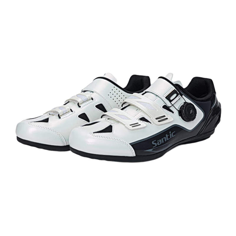 Sendike All-Terrain Non-Locking Cycling Shoes, Bicycle Unlocked Casual Road Shoes for Men [Caribbean 2.0], White, Size 41