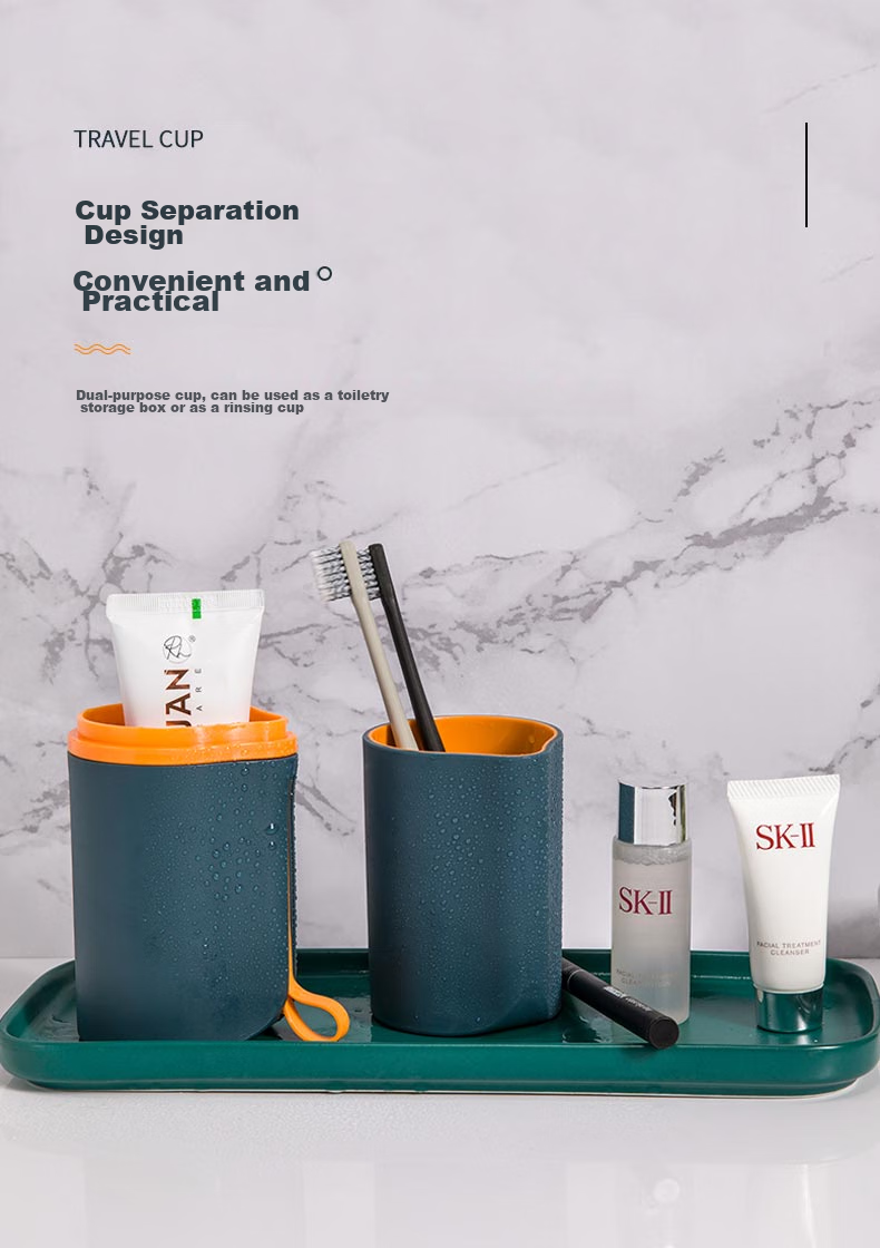Siwangongli Travel Toiletry Cup, Toothbrush Cup, Portable Toothbrush Holder, Mouthwash Cup, Tooth Mug, Toothpaste Storage Container, Dental Care Box SW7605 5