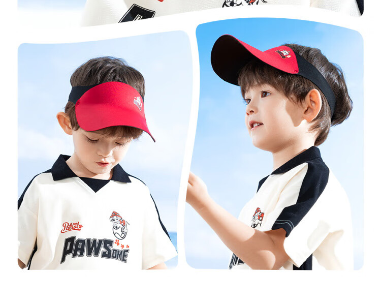 PAW PATROL Children's Baseball Cap, Visor Sun Protection Hat, Boys' Sunhat, Girls' Sports Outdoor Sun Visor, Bright Red 17