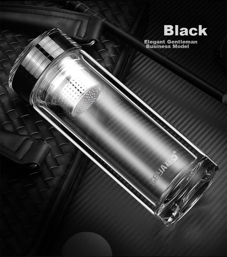 GEYA High-End Double-Layer Glass Cup for Men, Premium Business Glass Tea Cup, Water Cup, Tea Infuser Mug, Gift Customizatio 17
