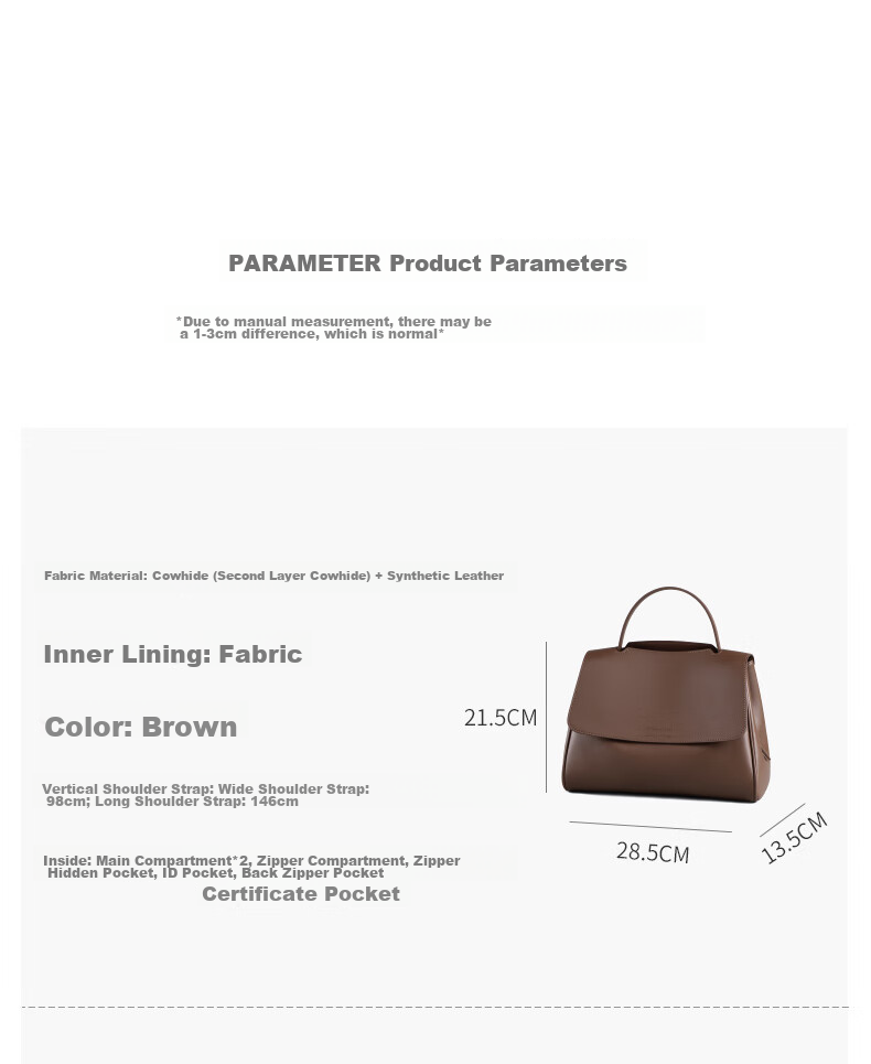 Viney Leather Handbag, Large Capacity Tote Bag for Women, Underarm Crossbody Shoulder Bag, Practical Birthday And Mother's Day Gift for Mom 11
