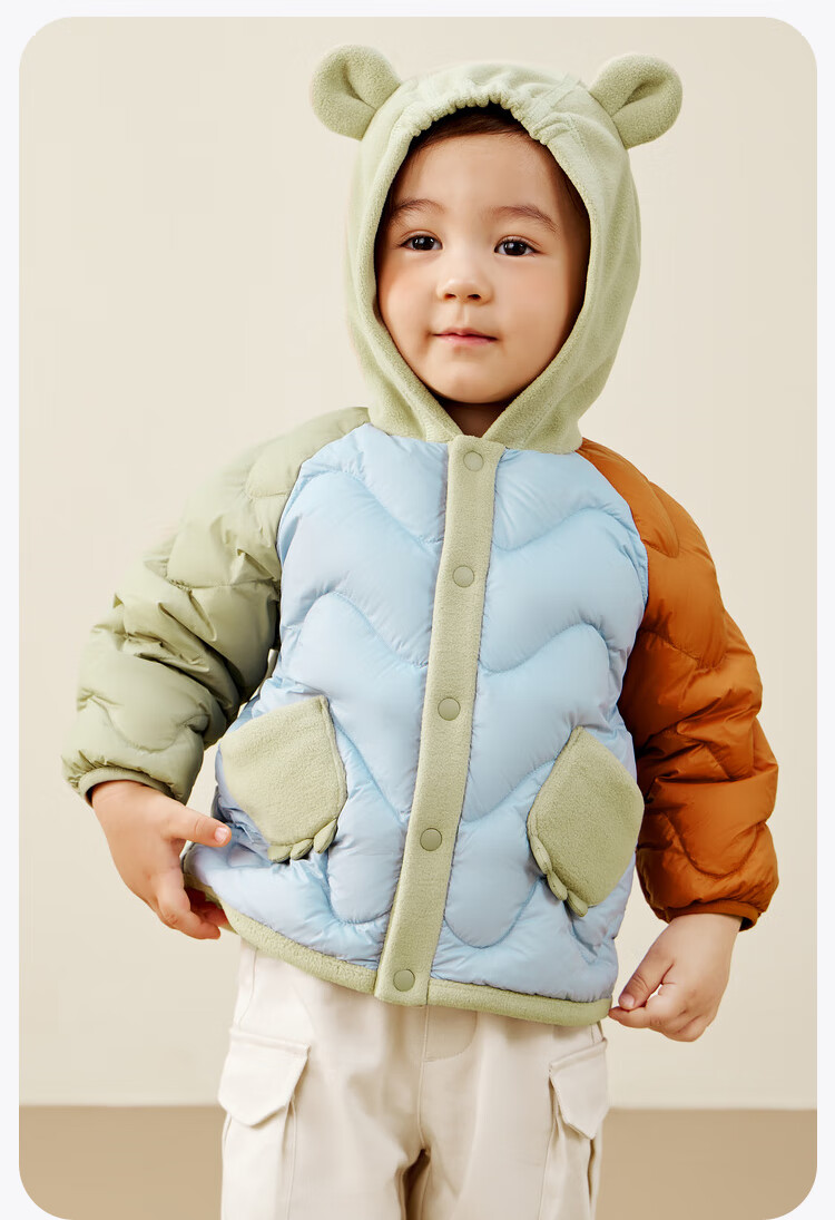 Minibala 【Three-proof】Kids Lightweight Warm Down Jacket Cute Hooded Coat for Boys and Girls 2025 Winter New Arrival 17