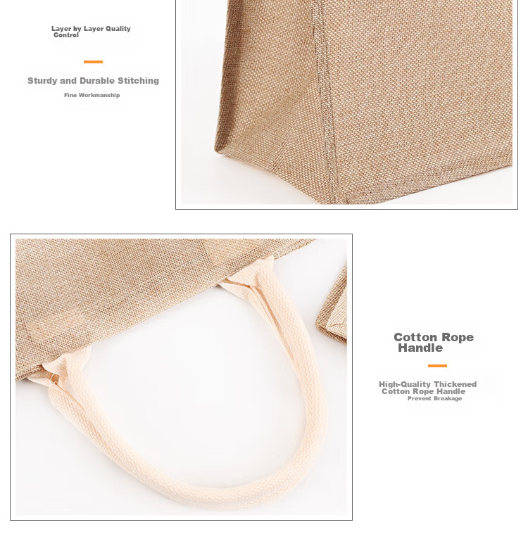 TaTanice Linen Bag, 1 Piece, Handbag, Holiday Gift Bag, Shopping Storage Bag, Lunch Box Bag 7