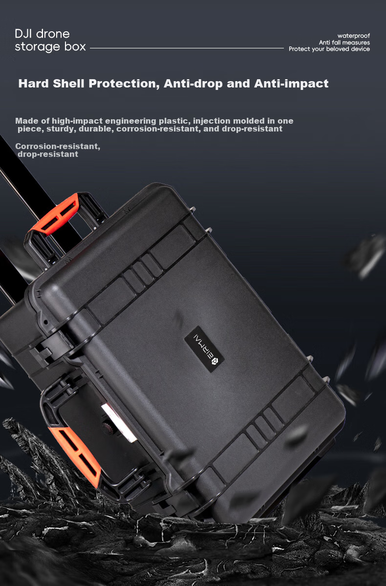 EIRMAI R600 Suitable for DJI Mavic Drone Plastic Protective Safety Case Camera Trolley Case DSLR Camera Box Photography Case Waterproof And Moisture-Proof Case with Standard Foam Padding 4