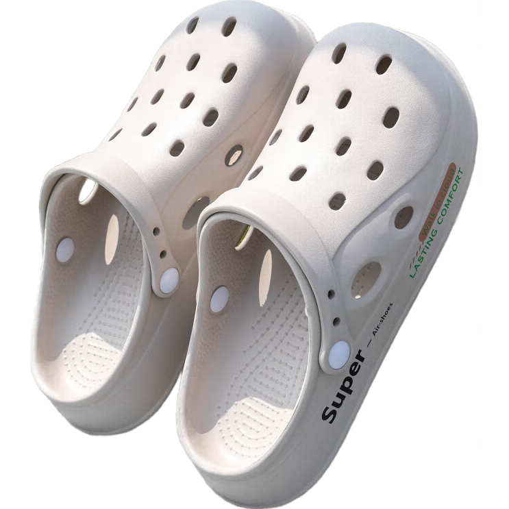 Grace Men's Perforated Shoes, Summer Outdoor Driving Sandals, Beach Shoes, EVA Odor-Resistant Outdoor Slippers, Non-Slip Surgical Room Slippers for Me