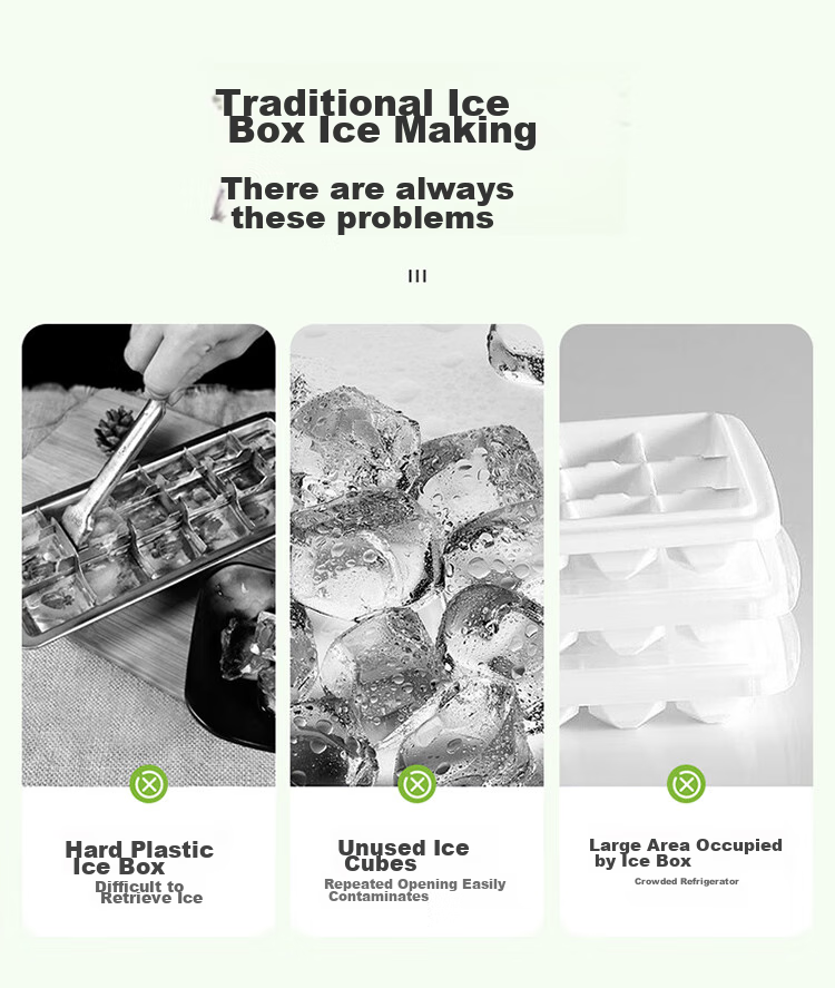 MARYYA Disposable Ice Bags, 50 Pieces Per Pack, Food-Grade Ice Mold Bags with Funnel, Self-Sealing Ice Cube Tray 4