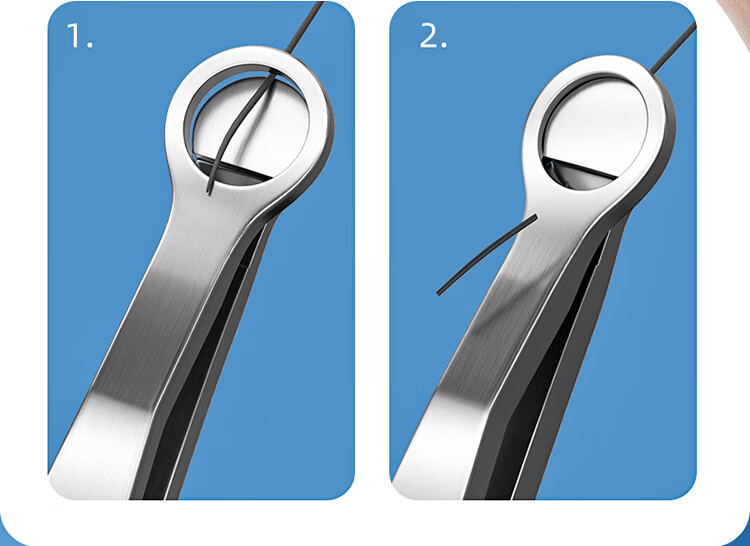 Jindarimei Mechanical Semi-Automatic Stainless Steel Nose Hair Trimmer for Men, Waterproof Manual Round-Head Nose Hair Clipper Tool 8
