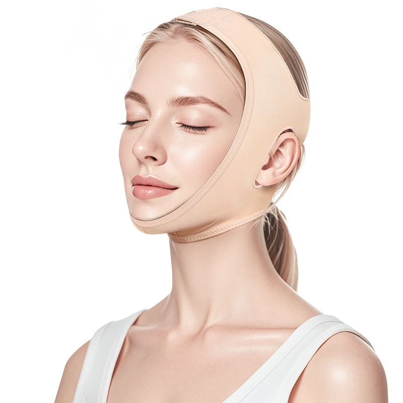 Livex Face Carving Wire Drawing Lifting Tightening Face Slimming Band, Jawline Sleeve, Post-Parotid Surgery Head Mask, Liposuction Post-Operative Repair Face Mask XL