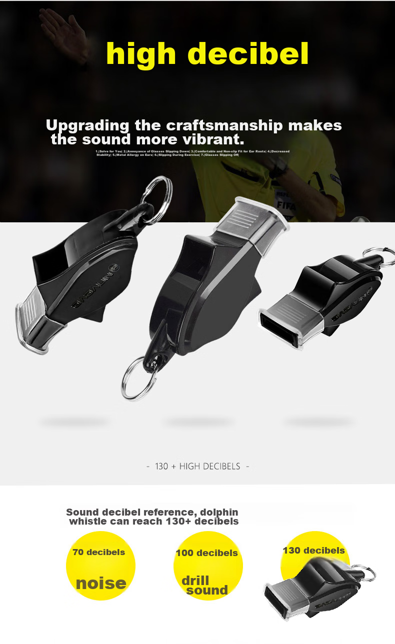 JAJALIN Outdoor Aluminum Alloy Survival Whistle, Referee Whistle, Random Color 2