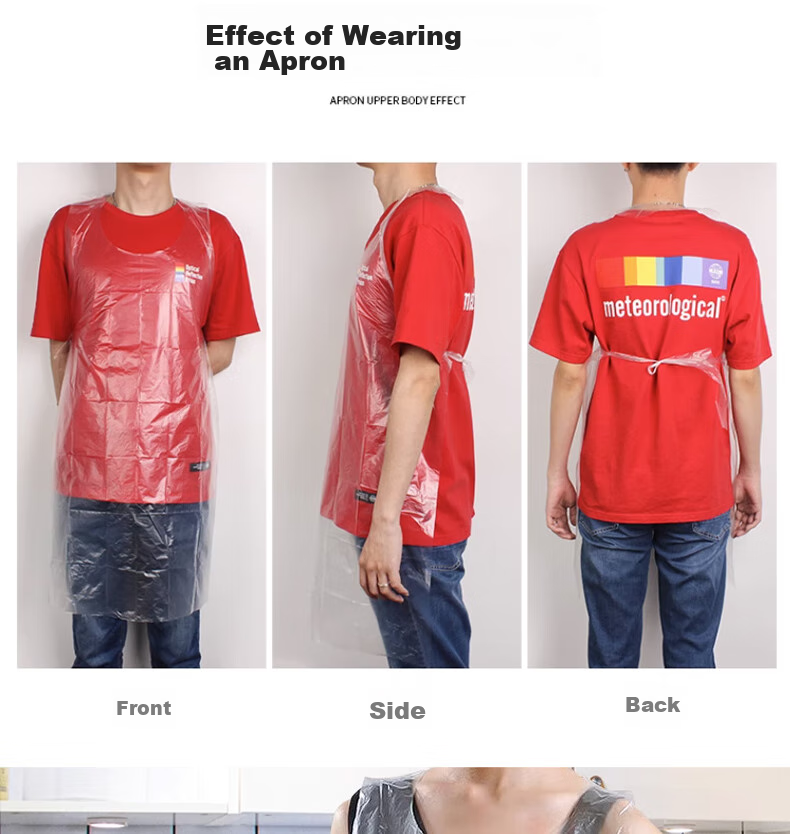 Edo Disposable Aprons, 50 Pieces [Individually Packaged], Transparent PE Thickened Waterproof And Oil-Proof Hot Pot Aprons 13