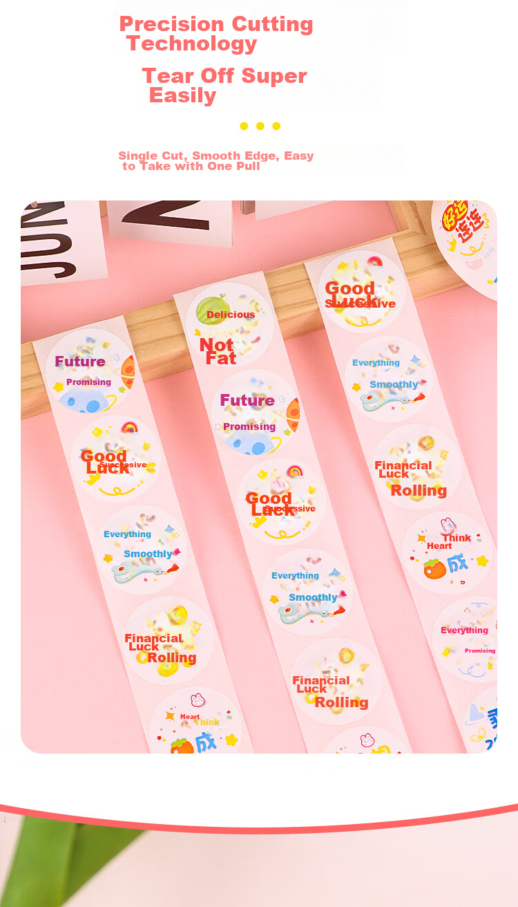 TaTanice Little Red Flower Reward Stickers, Praise Stickers for Primary School Students And Kindergarten Children, Thumb-Up Smiley Face Star Encouragement Stickers, 1 Roll of 500 Stickers 5