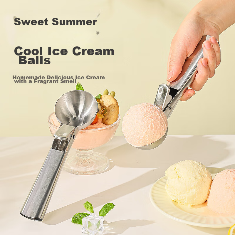 Guangyi Ice Cream Spoon, Popsicle Scoop, Ice Cream Scoop, Watermelon Scoop, Stainless Steel Fruit Baller, GY7914