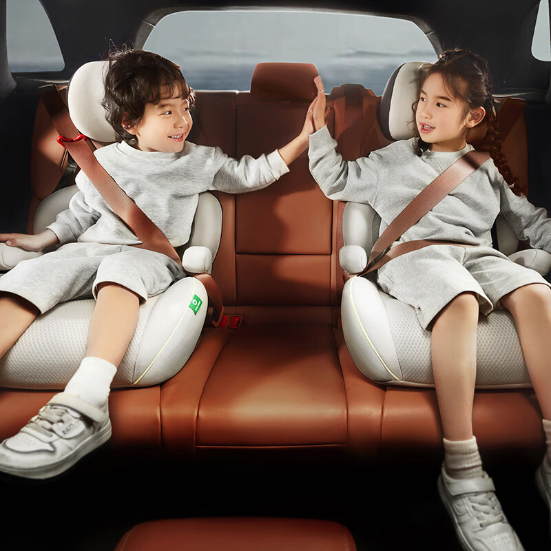 怡戈（Ekobebe）儿童安全座椅增高垫3-12岁大童车载汽车便携式坐垫简易008X耀石灰